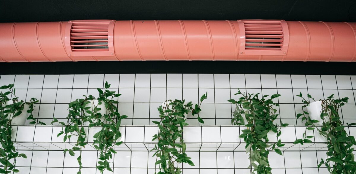 image of air ventiation pipe in office